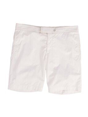 Hermes Pants Shorts Sellier Buttons Cotton White 46